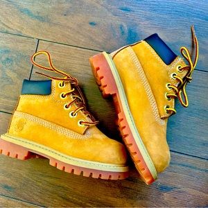 Timberland Waterproof 6” Boots - Toddler Size 6 - Orange-Wheat/Brown